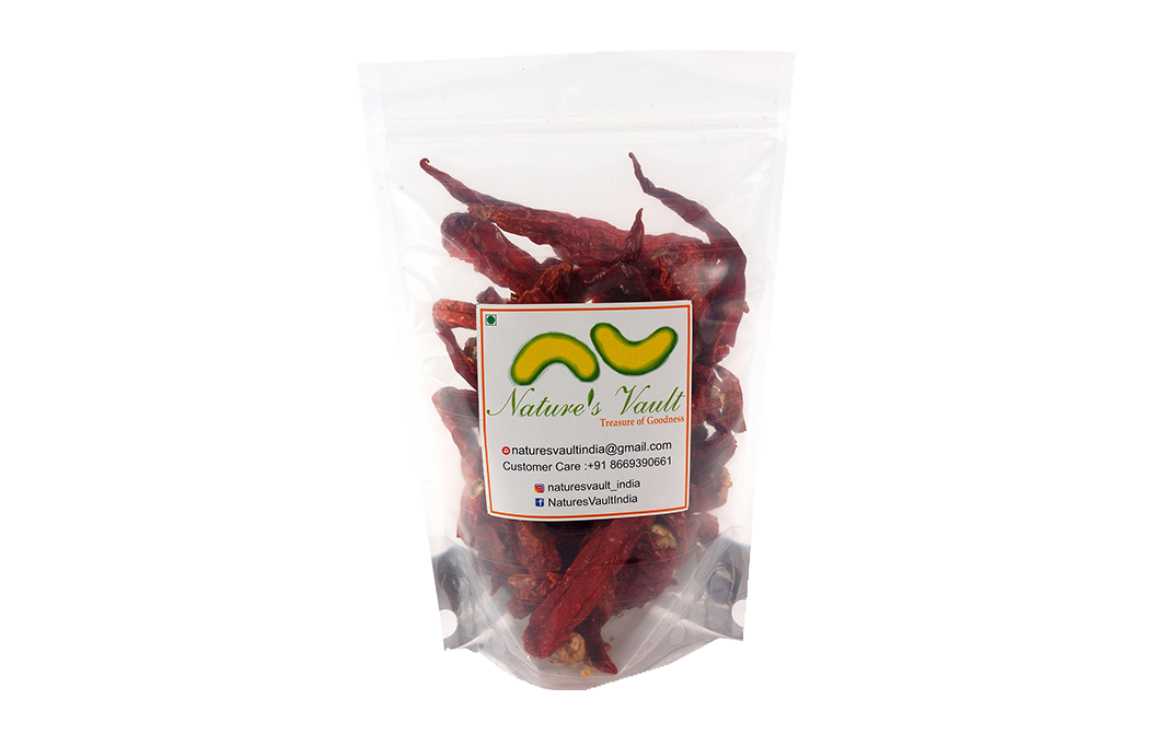 Nature's Vault Dry Red Chilli    Pack  100 grams